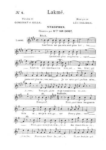 Lakme N°4 Strophes